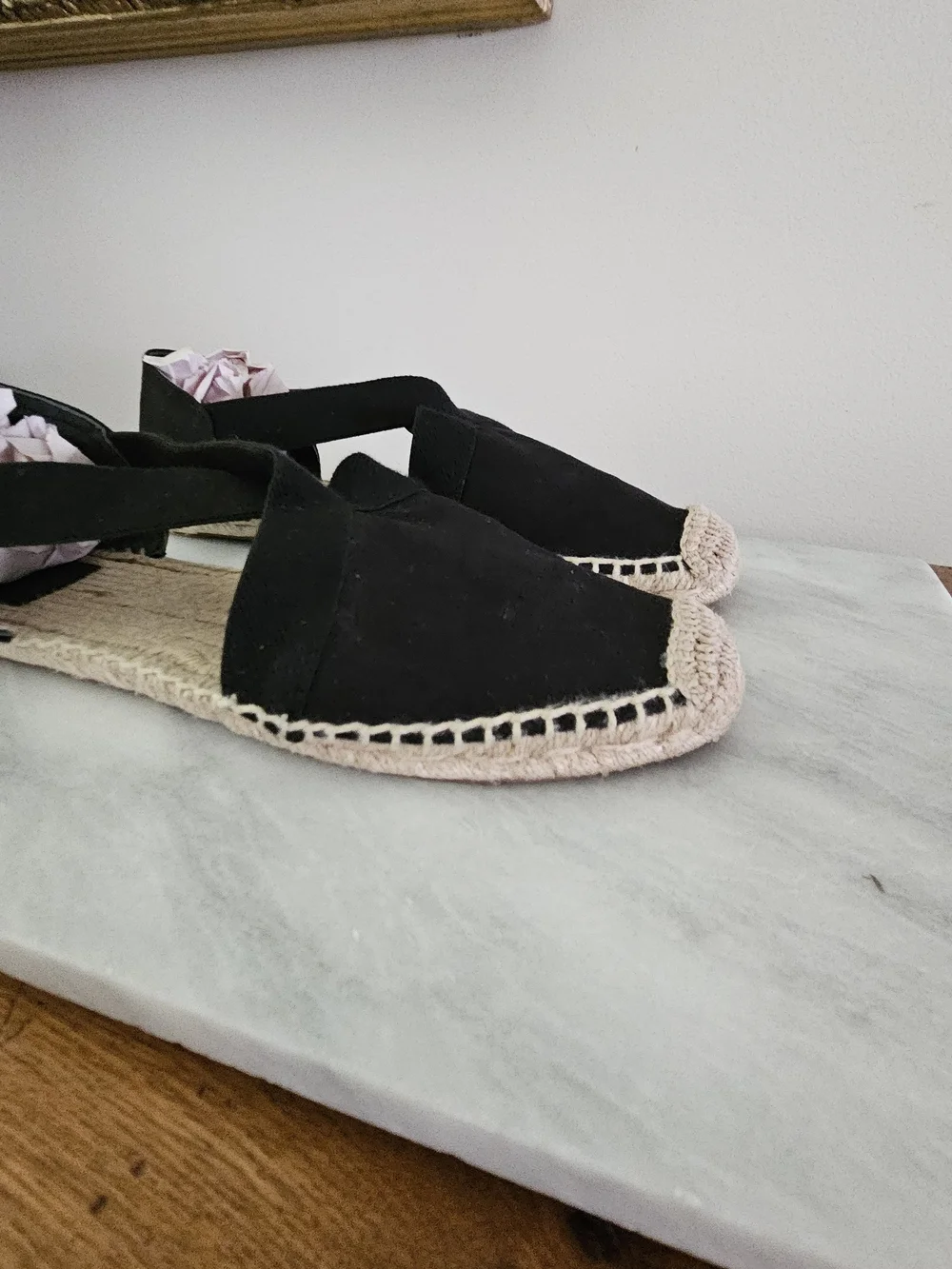Tory Burch Black Espadrille Flats